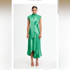 Acler Giles Midi Dress - Green Size US 2